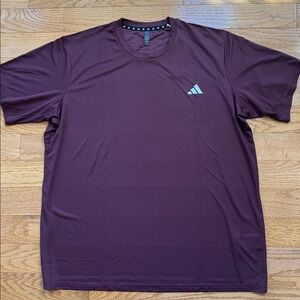 Adidas Burgundy Tee with Logo